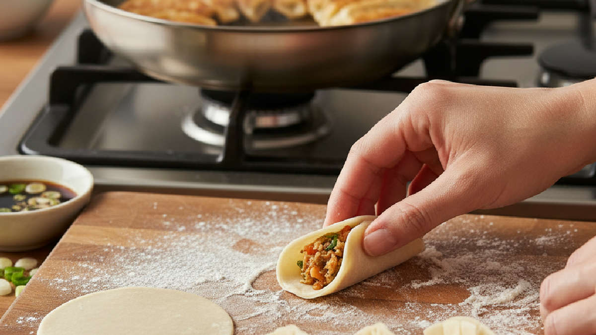 gyoza video - Dominando a Técnica: Da Montagem à Fritura Perfeita