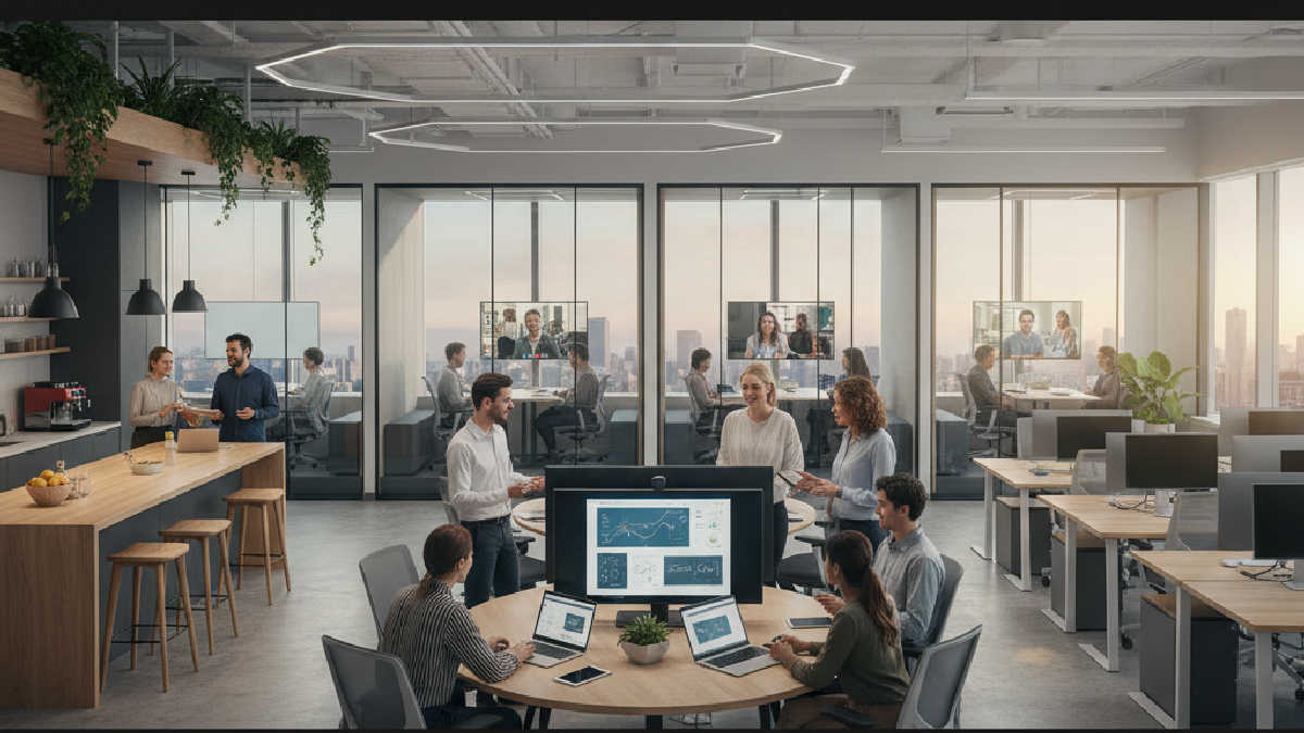 Futuro do Trabalho: O Que Vem Após o Home Office? - A Ascensão dos Modelos Híbridos e o Escritório como Hub Futuro do Trabalho: O Que Vem Após o Home Office? - A Ascensão dos Modelos Híbridos e o Escritório como Hub